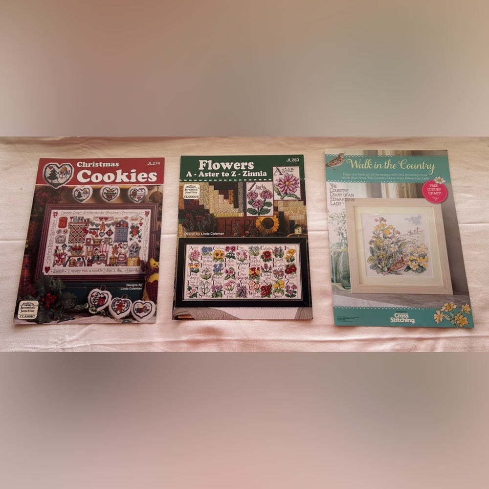 3 Cross Stitch Leaflets and 2 Multi-Pattern magazines